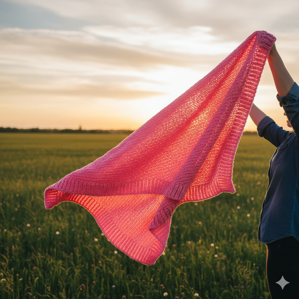 Knitsilk Baby Soft Blankie Wool Yarn |  Natural, Ultra-Soft Wool for Premium Baby Blankets, Cozy Throws & Quick Projects | 100 grams | Bright pink