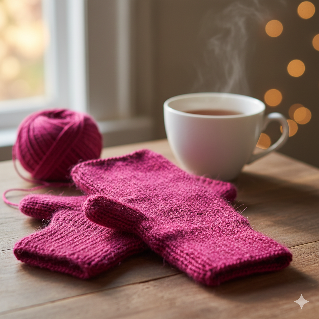 Knitsilk Premium Recycled Sari Silk Yarn –Magenta Color (100 Grams)