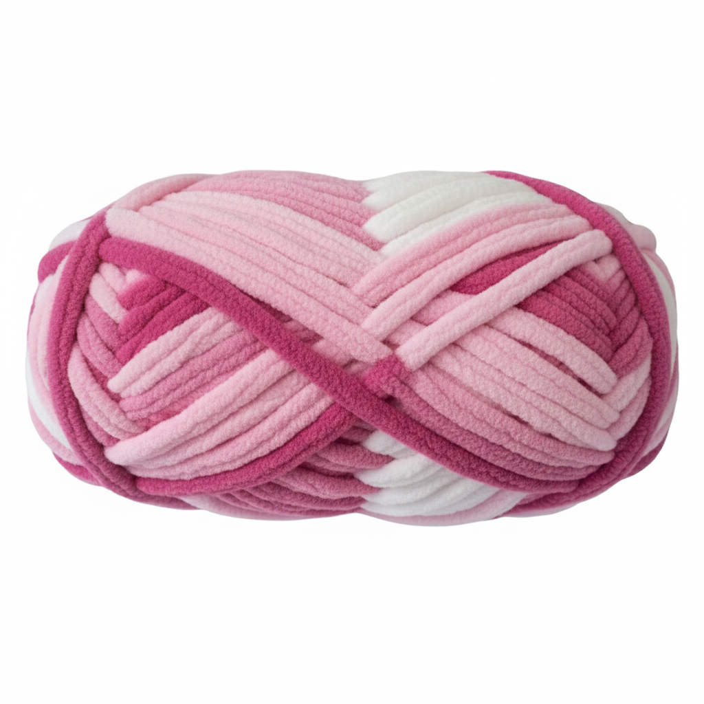 Knitsilk Baby Soft Blankie Wool Yarn |  Natural, Ultra-Soft Wool for Premium Baby Blankets, Cozy Throws & Quick Projects | 100 grams | White Pink