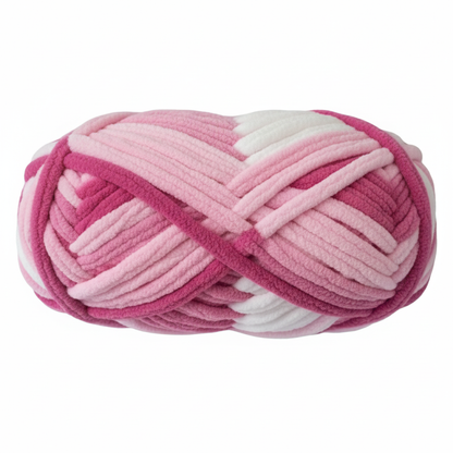 Knitsilk Baby Soft Blankie Wool Yarn |  Natural, Ultra-Soft Wool for Premium Baby Blankets, Cozy Throws & Quick Projects | 100 grams | White Pink