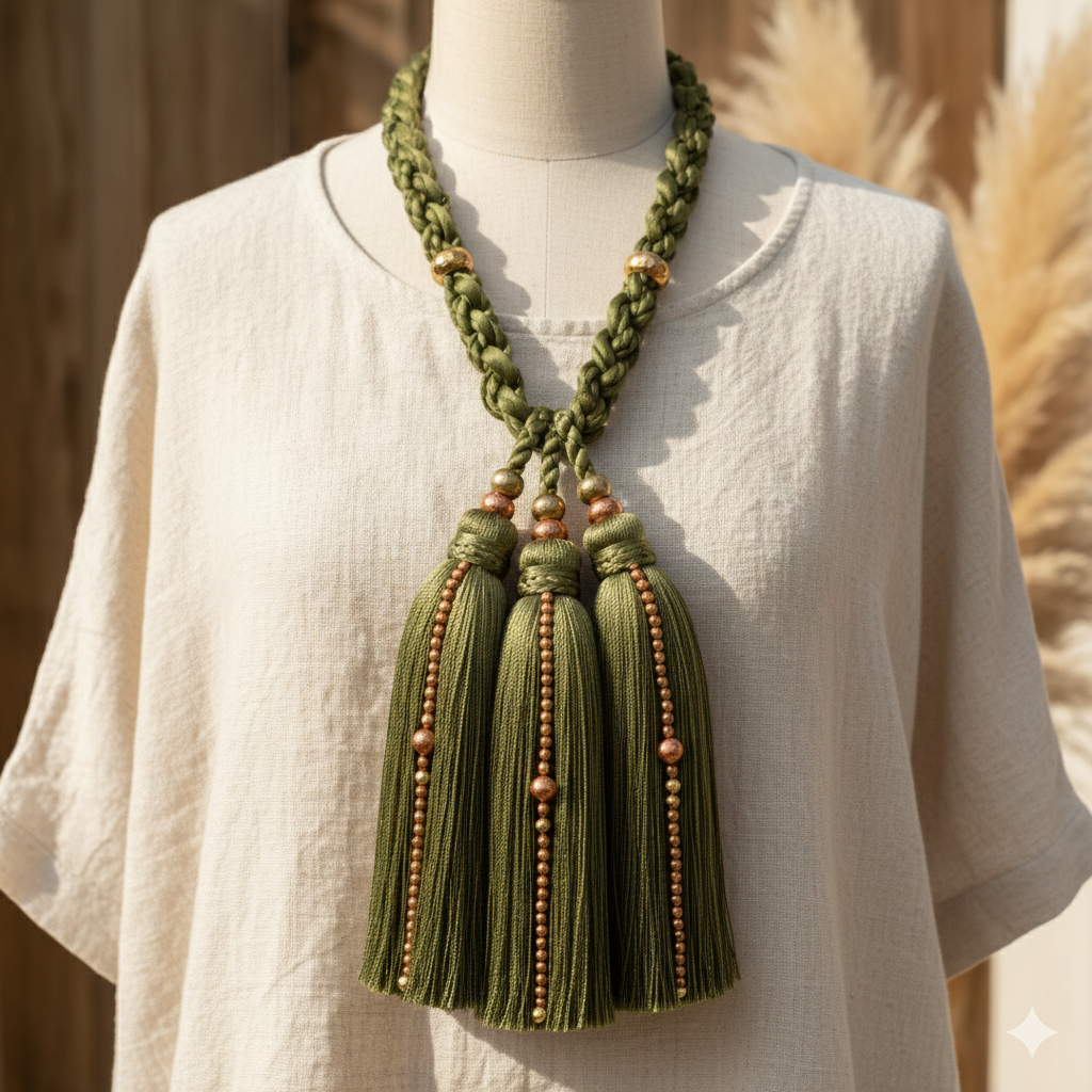 Knitsilk Premium Recycled Sari Silk Yarn –  Olive Green Color (100 Grams)