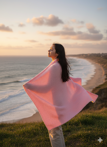 Knitsilk Baby Soft Blankie Wool Yarn |  Natural, Ultra-Soft Wool for Premium Baby Blankets, Cozy Throws & Quick Projects | 100 grams | Babypink