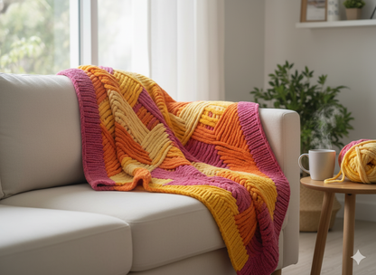 Knitsilk Baby Soft Blankie Wool Yarn |  Natural, Ultra-Soft Wool for Premium Baby Blankets, Cozy Throws & Quick Projects | 100 grams | Pink Orange