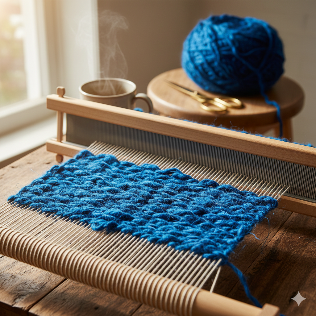 Knitsilk Premium Recycled Sari Silk Yarn – Aqua blue Color (100 Grams)