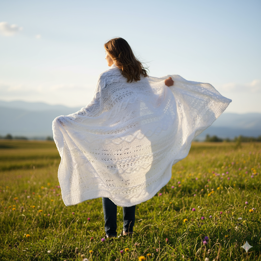 Knitsilk Baby Soft Blankie Wool Yarn |  Natural, Ultra-Soft Wool for Premium Baby Blankets, Cozy Throws & Quick Projects | 100 grams | White