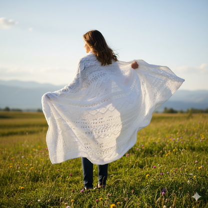 Knitsilk Baby Soft Blankie Wool Yarn |  Natural, Ultra-Soft Wool for Premium Baby Blankets, Cozy Throws & Quick Projects | 100 grams | White