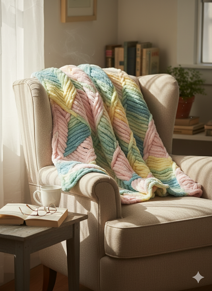 Knitsilk Baby Soft Blankie Wool Yarn |  Natural, Ultra-Soft Wool for Premium Baby Blankets, Cozy Throws & Quick Projects | 100 grams | Rainbow