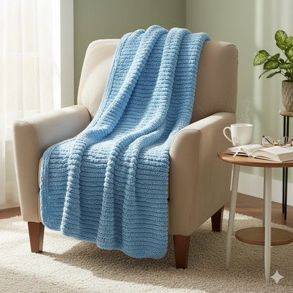 Knitsilk Baby Soft Blankie Wool Yarn |  Natural, Ultra-Soft Wool for Premium Baby Blankets, Cozy Throws & Quick Projects | 100 grams | Skyblue