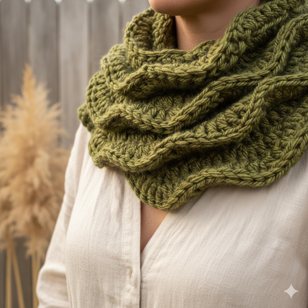 Knitsilk Premium Recycled Sari Silk Yarn –  Olive Green Color (100 Grams)