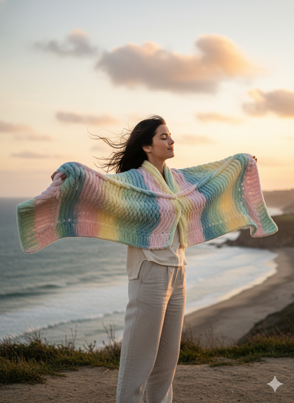 Knitsilk Baby Soft Blankie Wool Yarn |  Natural, Ultra-Soft Wool for Premium Baby Blankets, Cozy Throws & Quick Projects | 100 grams | Rainbow