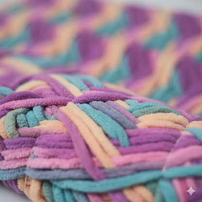 Knitsilk Baby Soft Blankie Wool Yarn |  Natural, Ultra-Soft Wool for Premium Baby Blankets, Cozy Throws & Quick Projects | 100 grams | Green Pink