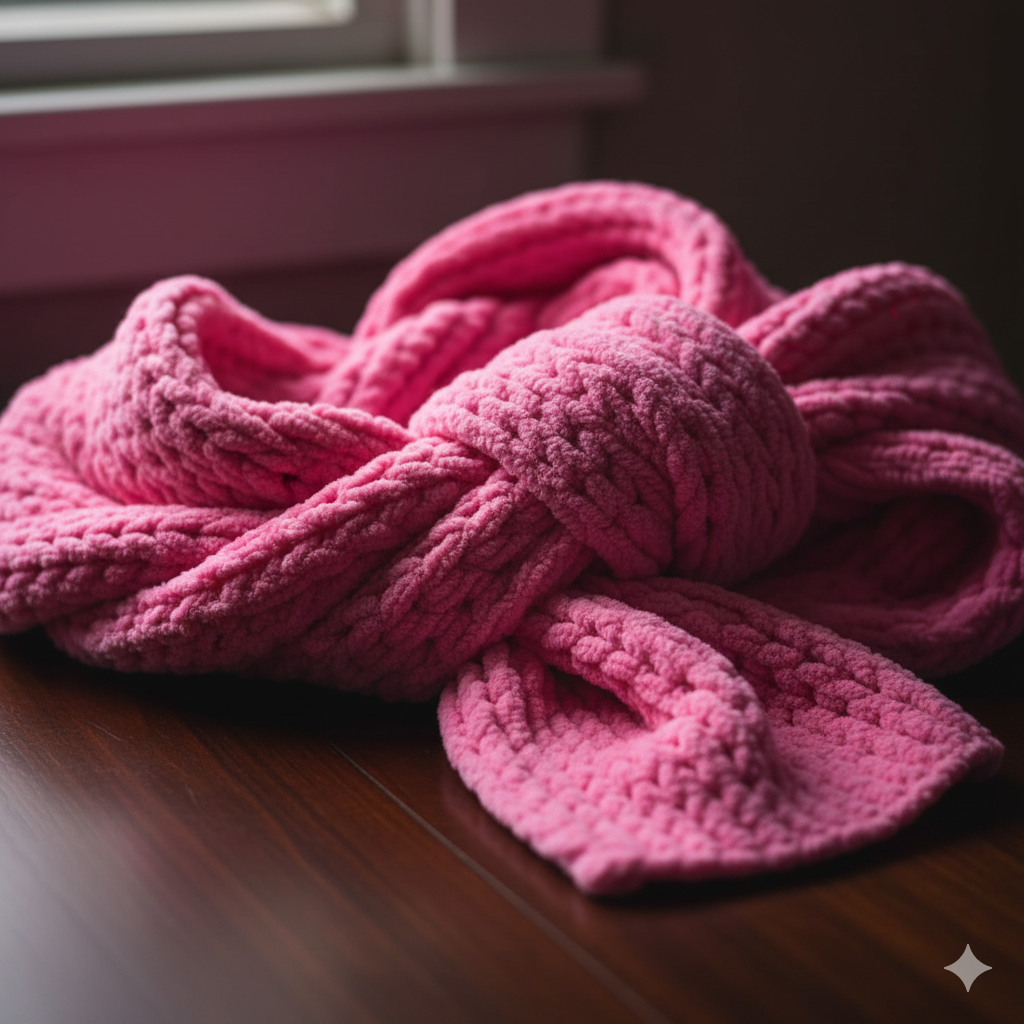 Knitsilk Baby Soft Blankie Wool Yarn |  Natural, Ultra-Soft Wool for Premium Baby Blankets, Cozy Throws & Quick Projects | 100 grams | Bright pink