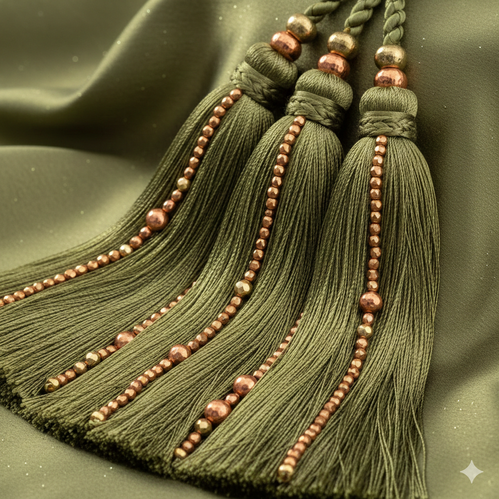 Knitsilk Premium Recycled Sari Silk Yarn –  Olive Green Color (100 Grams)