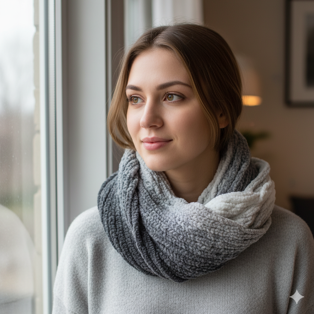 Knitsilk Baby Soft Blankie Wool Yarn |  Natural, Ultra-Soft Wool for Premium Baby Blankets, Cozy Throws & Quick Projects | 100 grams | Grey White