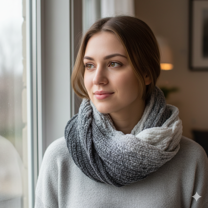 Knitsilk Baby Soft Blankie Wool Yarn |  Natural, Ultra-Soft Wool for Premium Baby Blankets, Cozy Throws & Quick Projects | 100 grams | Grey White