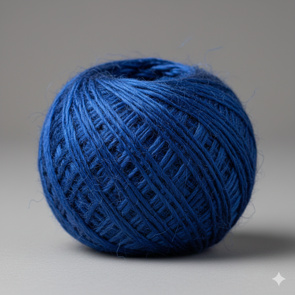 Knitsilk Regular Recycled Sari Silk Yarn - Royal Blue, 100 Grams (50-70 Yards) | Soft, Eco-Friendly Craft Yarn