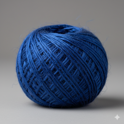 Knitsilk Regular Recycled Sari Silk Yarn - Royal Blue, 100 Grams (50-70 Yards) | Soft, Eco-Friendly Craft Yarn