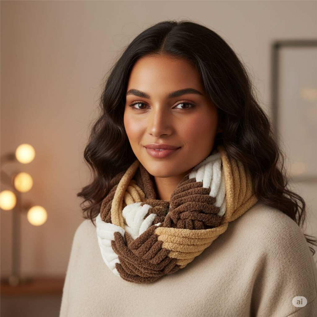 Knitsilk Baby Soft Blankie Wool Yarn |  Natural, Ultra-Soft Wool for Premium Baby Blankets, Cozy Throws & Quick Projects | 100 grams | Dark Tiger