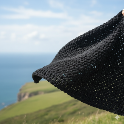 Knitsilk Baby Soft Blankie Wool Yarn |  Natural, Ultra-Soft Wool for Premium Baby Blankets, Cozy Throws & Quick Projects | 100 grams | Black