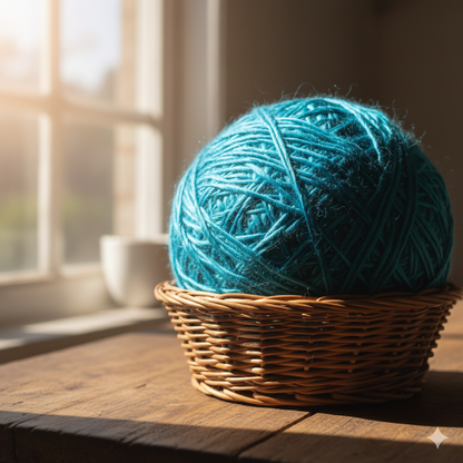 Knitsilk Premium Recycled Sari Silk Yarn – Aqua blue Color (100 Grams)