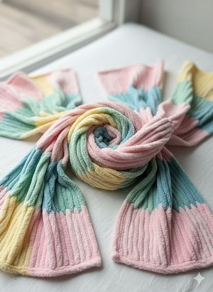 Knitsilk Baby Soft Blankie Wool Yarn |  Natural, Ultra-Soft Wool for Premium Baby Blankets, Cozy Throws & Quick Projects | 100 grams | Rainbow