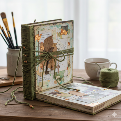 Knitsilk Premium Recycled Sari Silk Yarn –  Olive Green Color (100 Grams)