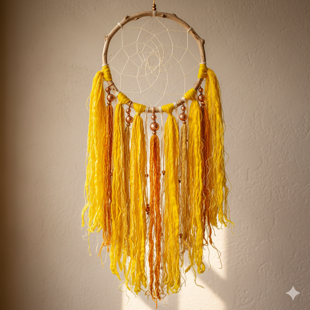 Knitsilk Premium Recycled Sari Silk Yarn – Yellow Color (100 Grams)