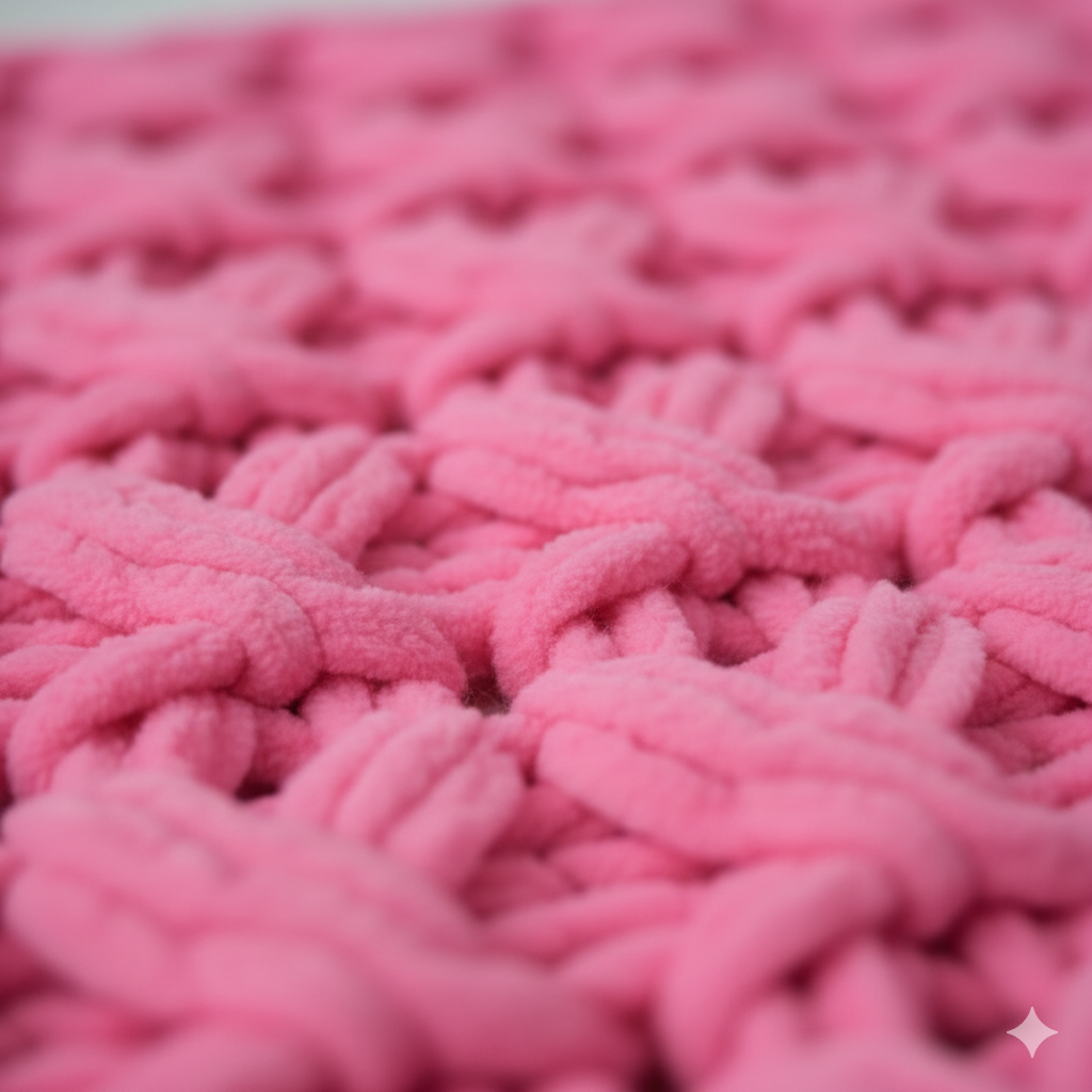 Knitsilk Baby Soft Blankie Wool Yarn |  Natural, Ultra-Soft Wool for Premium Baby Blankets, Cozy Throws & Quick Projects | 100 grams | Bright pink