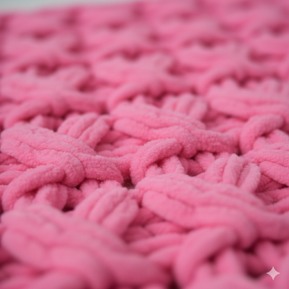 Knitsilk Baby Soft Blankie Wool Yarn |  Natural, Ultra-Soft Wool for Premium Baby Blankets, Cozy Throws & Quick Projects | 100 grams | Bright pink