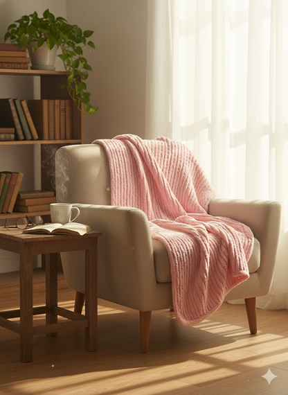 Knitsilk Baby Soft Blankie Wool Yarn |  Natural, Ultra-Soft Wool for Premium Baby Blankets, Cozy Throws & Quick Projects | 100 grams | Babypink