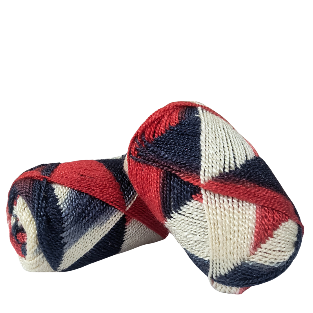 Knitsilk ColorWeave – 3‑Ply Acro Multicolor Yarn (100g Ball, 200+ Yards) | Ocean Mist