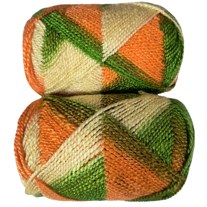 Knitsilk ColorWeave – 3‑Ply Acro Multicolor Yarn (100g Ball, 200+ Yards) | Meadow Glow