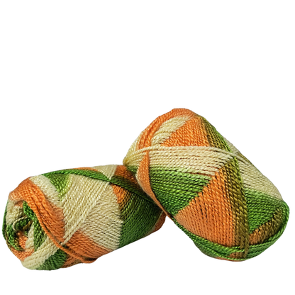 Knitsilk ColorWeave – 3‑Ply Acro Multicolor Yarn (100g Ball, 200+ Yards) | Meadow Glow
