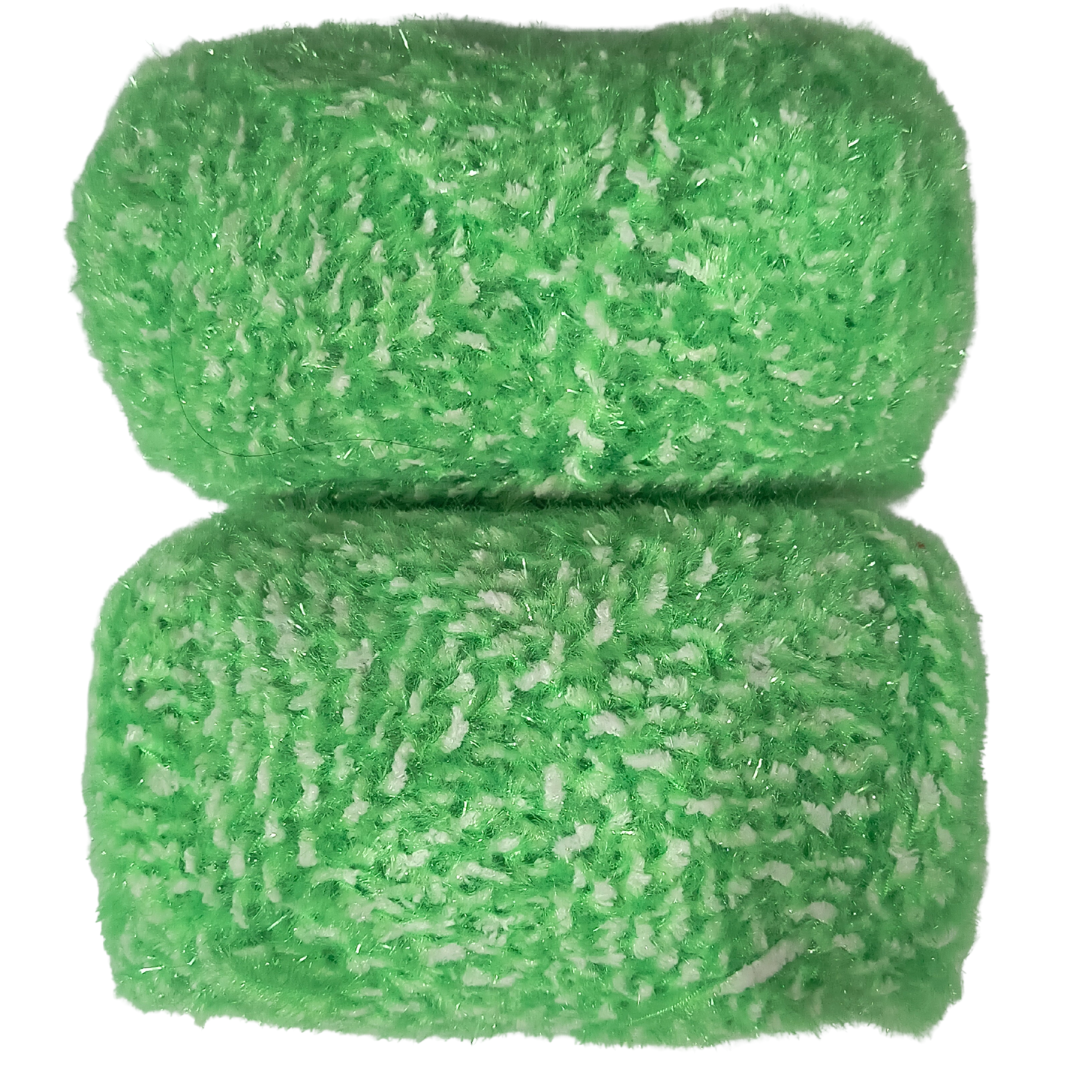Knitsilk SoftySpark – Super Bulky ShimmerTwist Yarn (100g Ball) | Emerald Twinkle