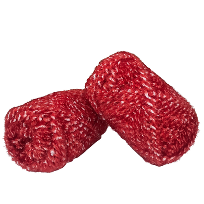 Knitsilk SoftySpark – Super Bulky ShimmerTwist Yarn (100g Ball) | Ruby Glimmer