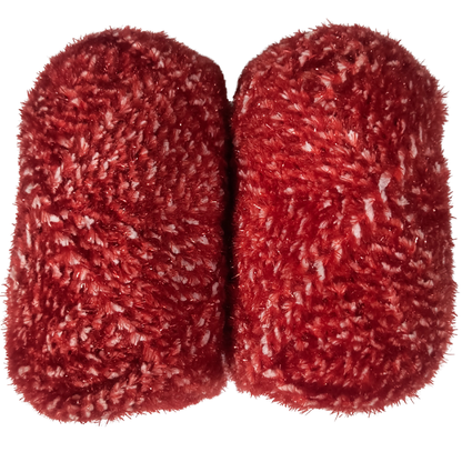 Knitsilk SoftySpark – Super Bulky ShimmerTwist Yarn (100g Ball) | Ruby Glimmer