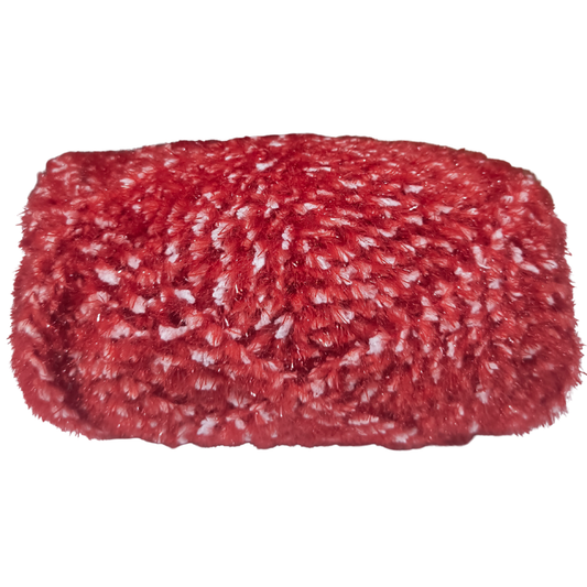 Knitsilk SoftySpark – Super Bulky ShimmerTwist Yarn (100g Ball) | Ruby Glimmer