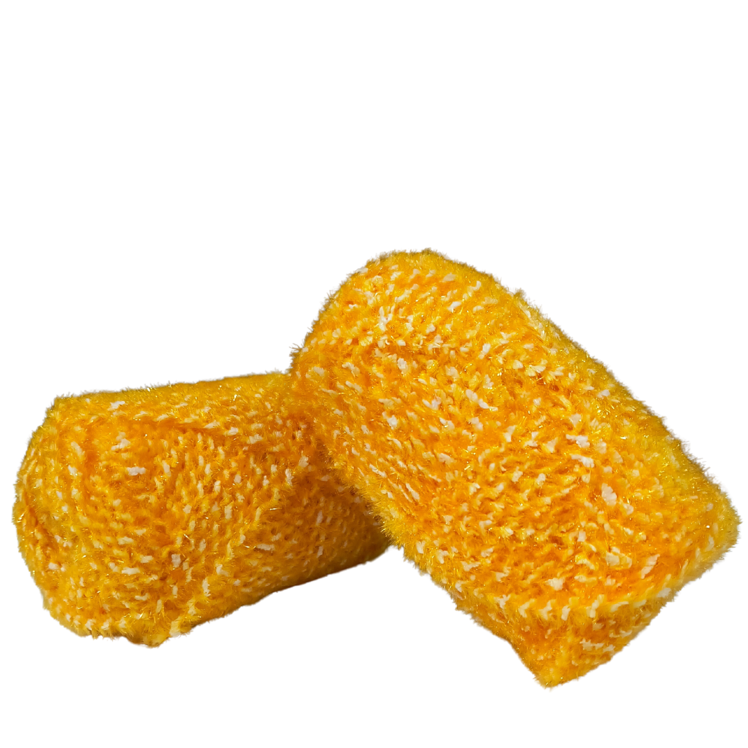 Knitsilk SoftySpark – Super Bulky ShimmerTwist Yarn (100g Ball) | Golden Glow