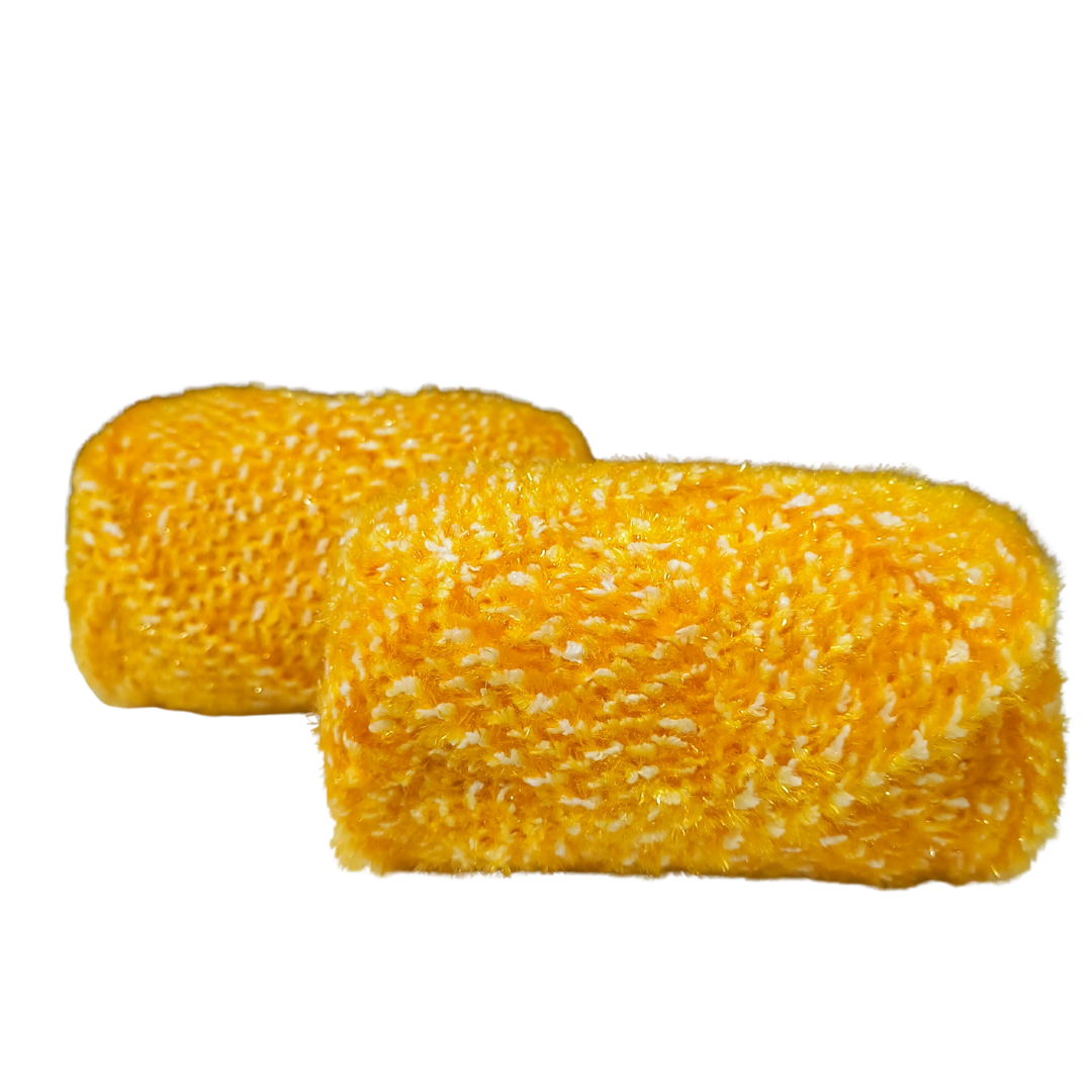 Knitsilk SoftySpark – Super Bulky ShimmerTwist Yarn (100g Ball) | Golden Glow