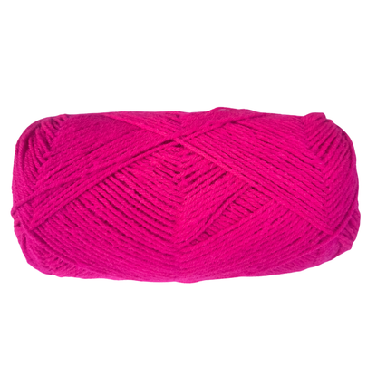 Knitsilk Acrowool – Premium Acrylic Yarn, 4 Ply (4 X 8nm), 100g Ball (200 YARDS+), Wool-Like Softness, Solid Colors, Ideal for Knitting & Crochet | Hot Pink