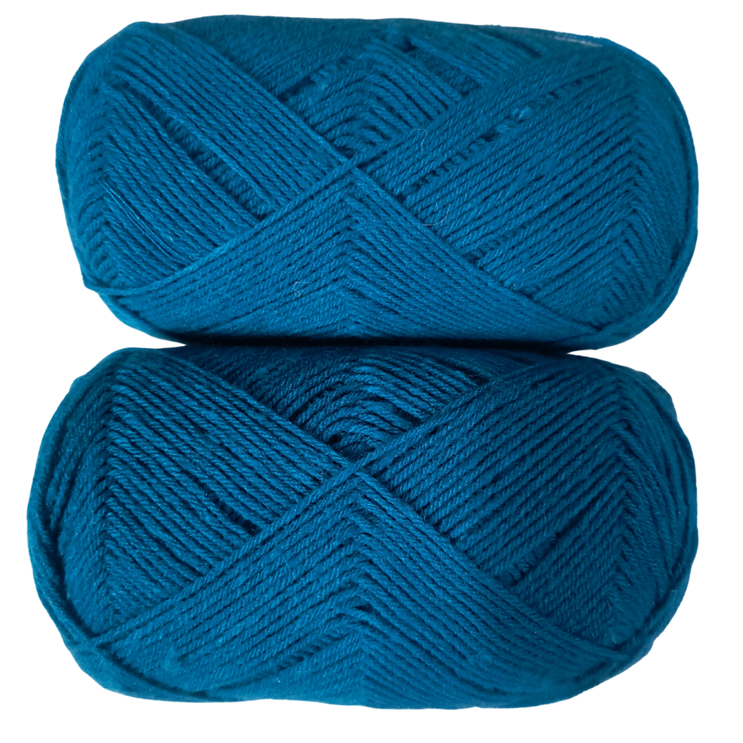 Knitsilk Acrowool – Premium Acrylic Yarn, 4 Ply (4 X 8nm), 100g Ball (200 YARDS+), Wool-Like Softness, Solid Colors, Ideal for Knitting & Crochet | Electric Blue