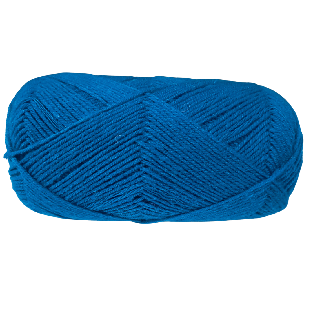 Knitsilk Acrowool – Premium Acrylic Yarn, 4 Ply (4 X 8nm), 100g Ball (200 YARDS+), Wool-Like Softness, Solid Colors, Ideal for Knitting & Crochet | Electric Blue