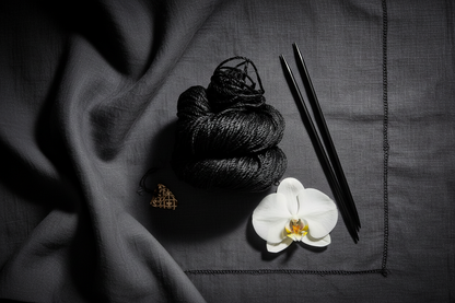 Knitsilk 3 Ply 100% Mulberry Silk Lace Weight Yarn – Black (50g / 260 Yard