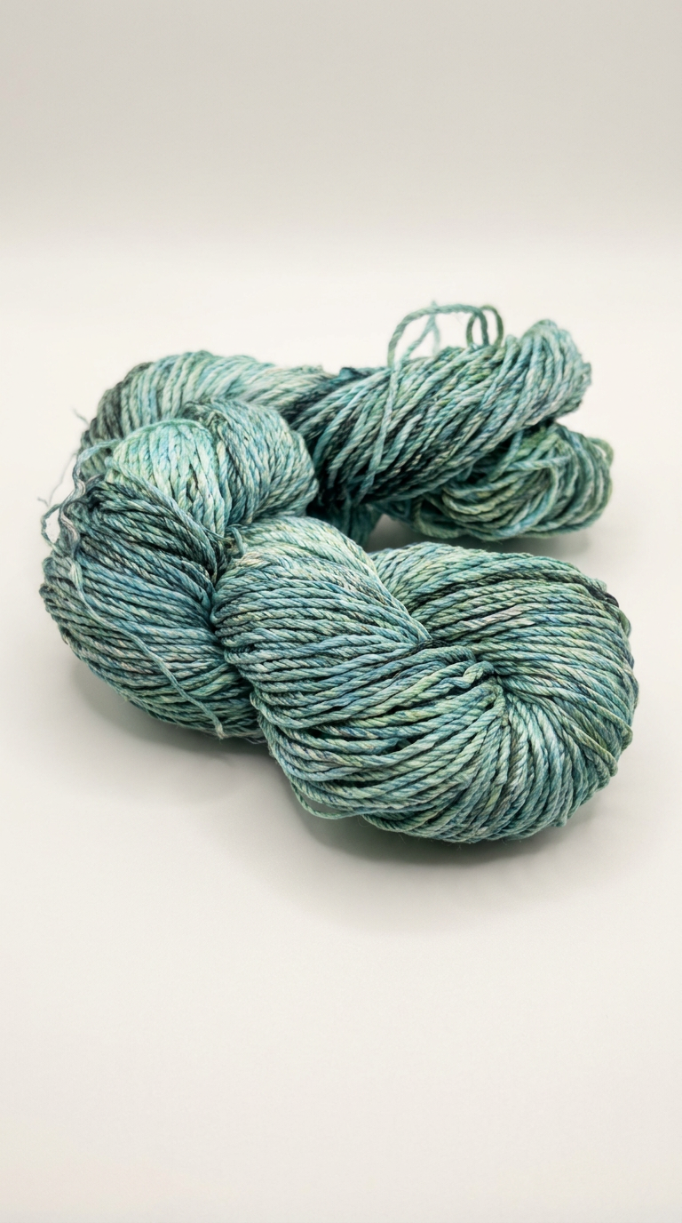 Knitsilk 3 Ply 100% Mulberry Silk Lace Weight Yarn –Dark Green(50g / 260 Yard