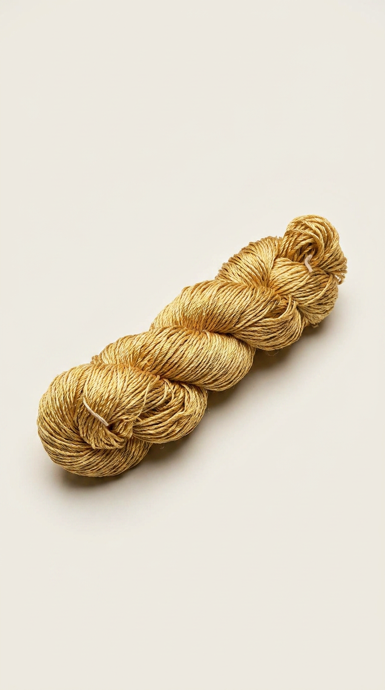 Knitsilk 3 Ply 100% Mulberry Silk Lace Weight Yarn –Golden mustard(50g / 260 Yard