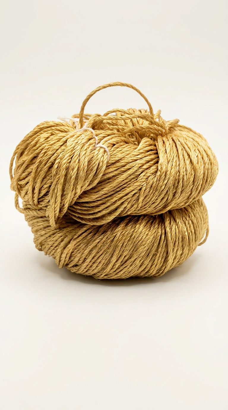 Knitsilk 3 Ply 100% Mulberry Silk Lace Weight Yarn –Golden mustard(50g / 260 Yard