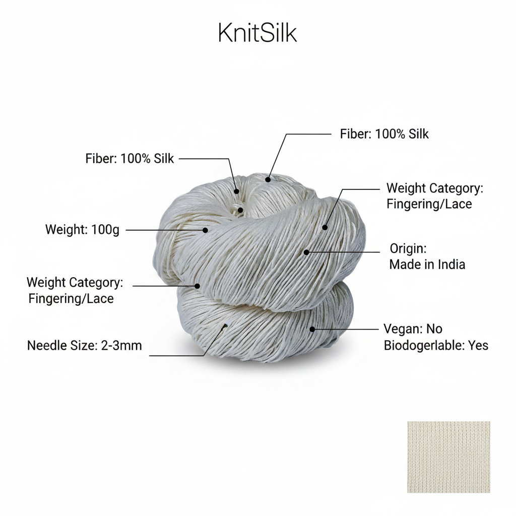 Vegan Banana Silk Yarn 100g 240 Yards | Eco-Friendly DK Weight Yarn