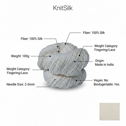 Vegan Banana Silk Yarn 100g 240 Yards | Eco-Friendly DK Weight Yarn