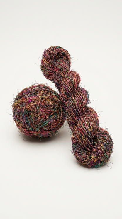 KnitSilk Banana Silk Handspun Yarn - Color BSY10 - Pack of 2 x 100g skein and ball