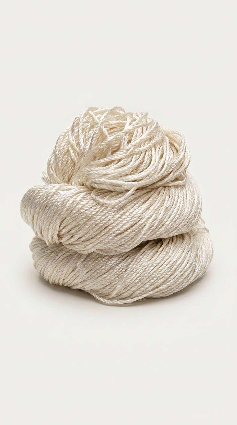 Knitsilk 3 Ply 100% Mulberry Silk Lace Weight Yarn – Sacred White (50g / 260 Yard